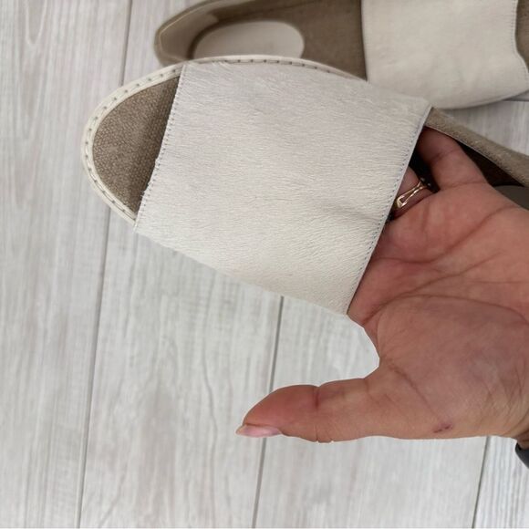 Vince Women's Italian calfskin Cream/white espadril Slip-On Shoes size 9.5 - Picture 6 of 9